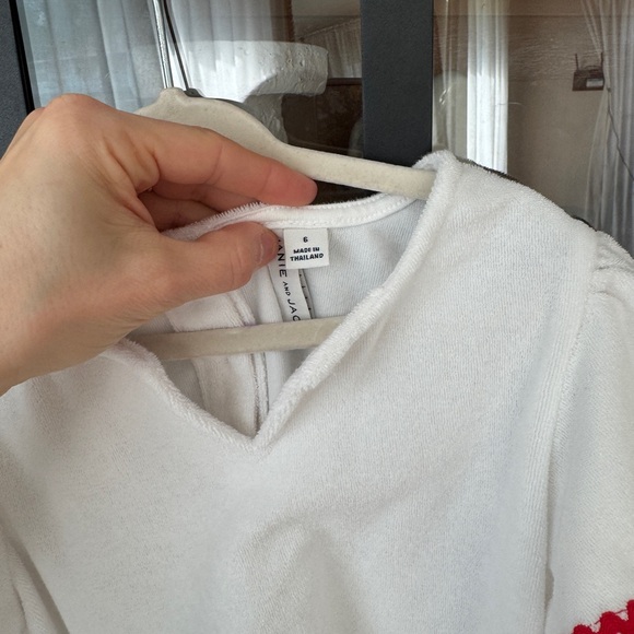 Janie & Jack terry swim coverup dress ruffle short sleeve toddler girl towel - Picture 6 of 7